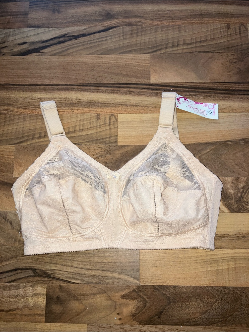 Telimussto Beige lace bra women’s  Sz 32I nwt